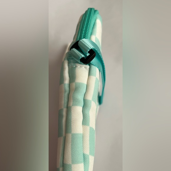 New Padded Pickle Baller Bag Green and White Checks Adjustable Strap Pickleball - Picture 7 of 13